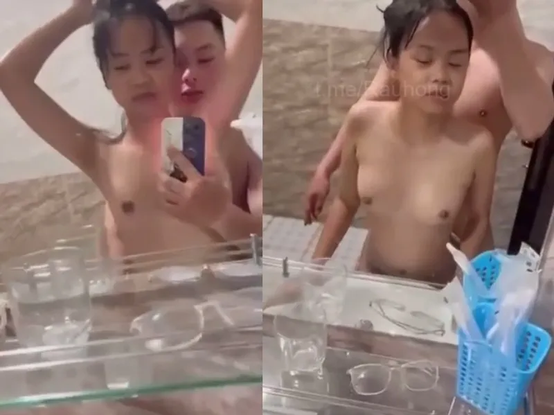 Dáng mảnh em cùng anh người yêu quan hệ trước gương quay kỉ niệm